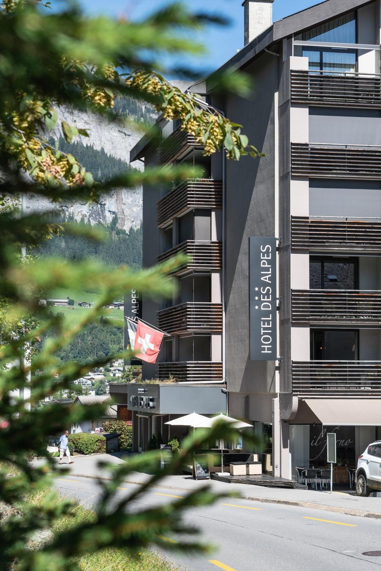 Studio Im Hotel Des Alpes Flims Exterior foto